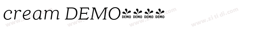 cream DEMO字体转换